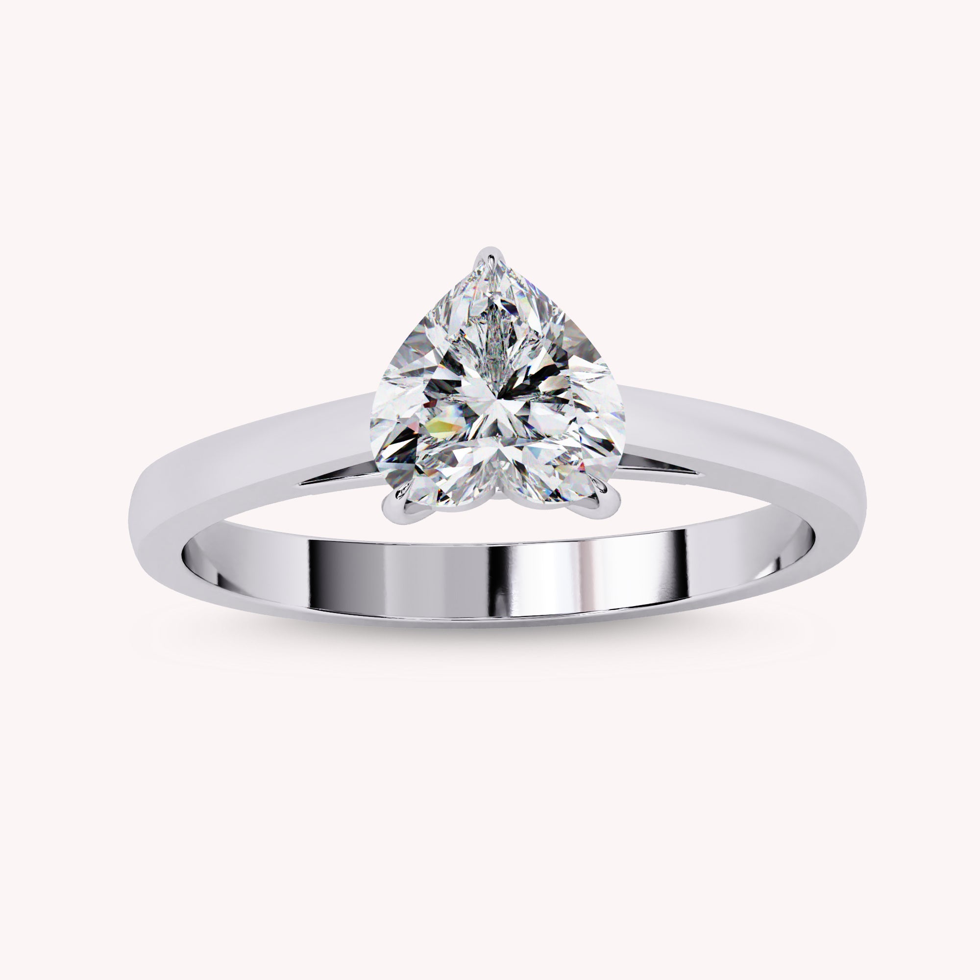 Solitaire Heart Lab Grown Diamond Promise Ring