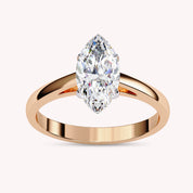 Marquise Cut Solitaire Lab Grown Diamond Engagement Ring