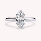 Marquise Cut Solitaire Lab Grown Diamond Engagement Ring