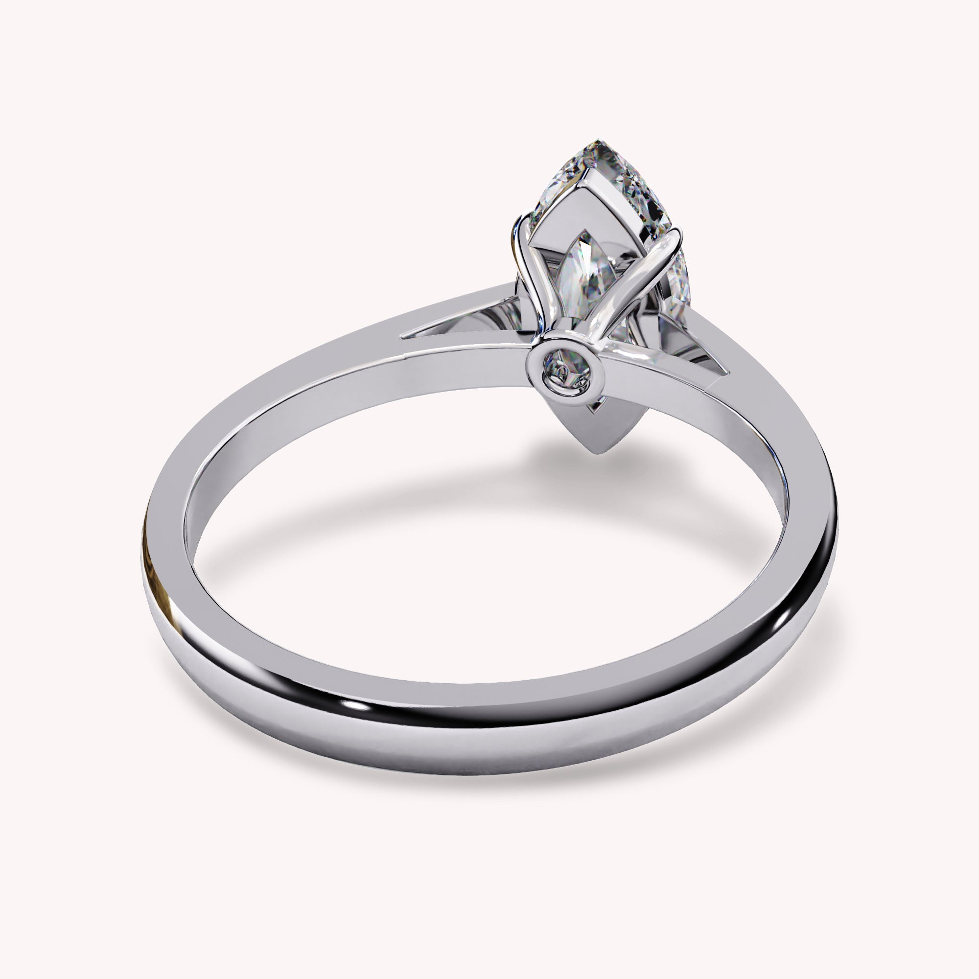 Marquise Cut Solitaire Lab Grown Diamond Engagement Ring