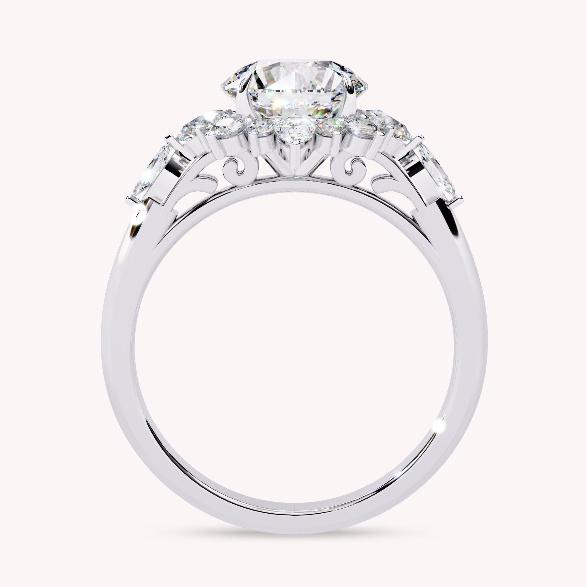 Marquise Cut Solitaire Lab Grown Diamond Engagement Ring