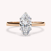 Marquise Cut Solitaire Lab Grown Diamond Engagement Ring