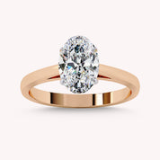 Oval Cut Solitaire Lab Grown Diamond Engagement Ring