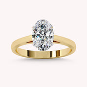 Oval Cut Solitaire Lab Grown Diamond Engagement Ring