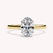 Oval Cut Solitaire Lab Grown Diamond Engagement Ring