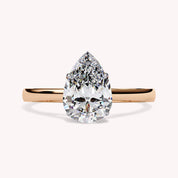 Pear Cut Solitaire Lab Grown Diamond Promise Ring