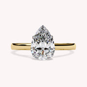 Pear Cut Solitaire Lab Grown Diamond Promise Ring