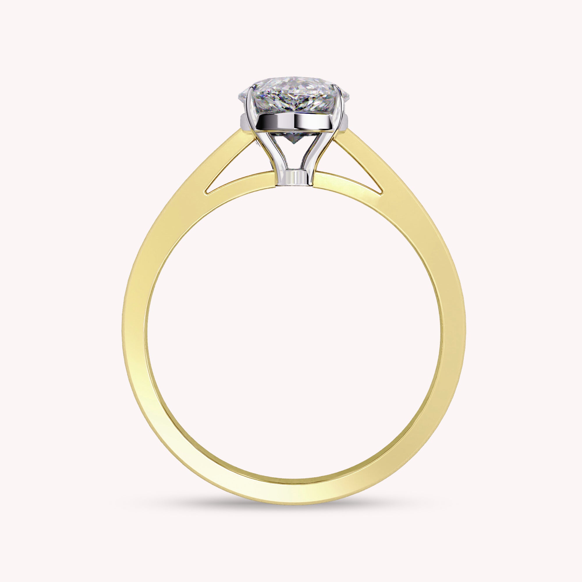 Pear Cut Solitaire Lab Grown Diamond Promise Ring