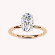 Oval Cut Solitaire Lab Grown Diamond Engagement Ring