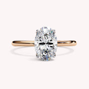 Oval Cut Solitaire Lab Grown Diamond Engagement Ring