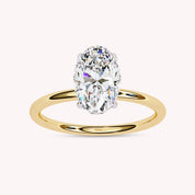 Oval Cut Solitaire Lab Grown Diamond Engagement Ring