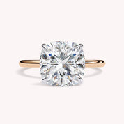 Cushion Cut Solitaire Lab Grown Diamond Engagement Ring