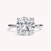 Cushion Cut Solitaire Lab Grown Diamond Engagement Ring