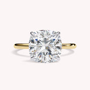 Cushion Cut Solitaire Lab Grown Diamond Engagement Ring