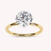 Round Cut Solitaire Lab Grown Diamond Engagement Ring