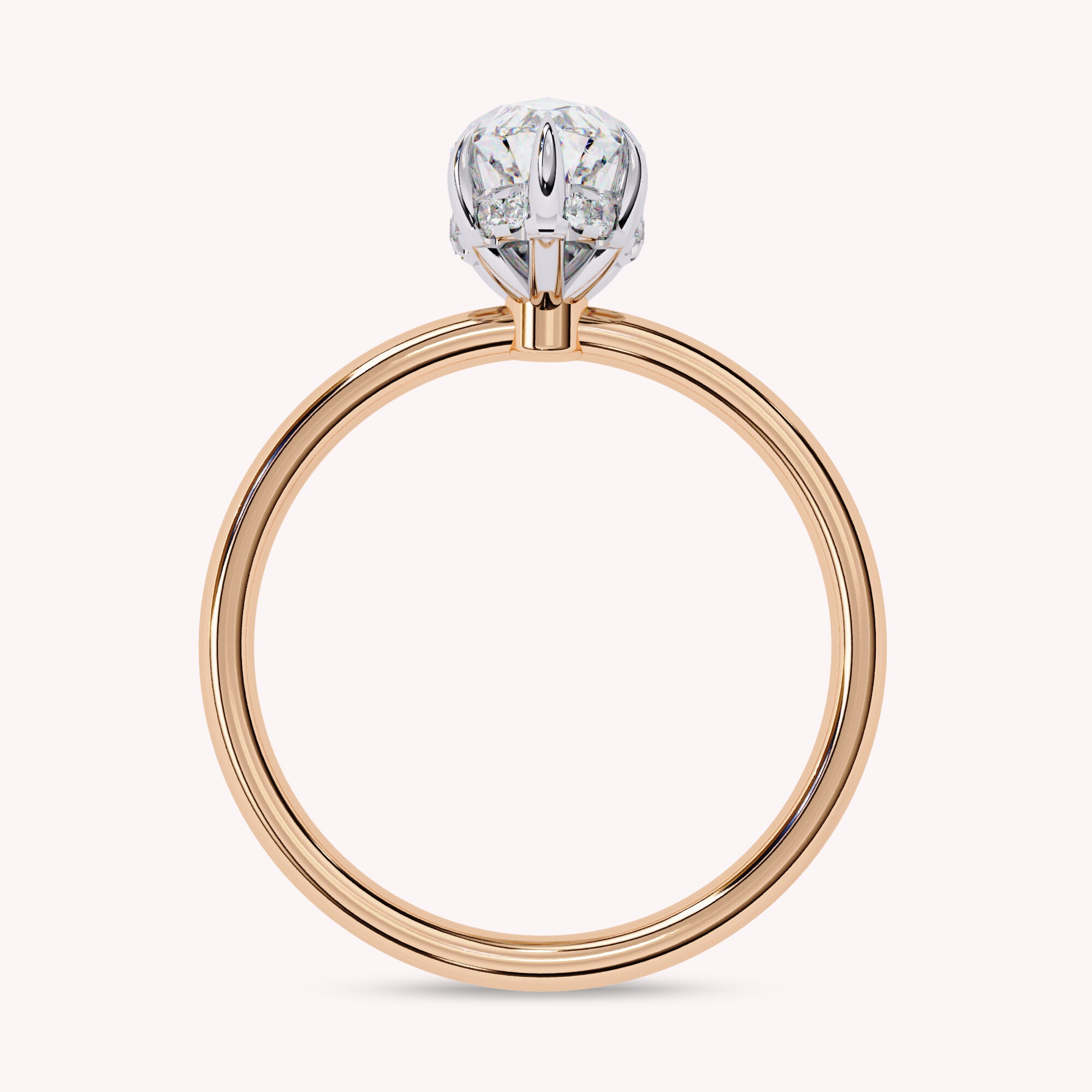 Marquise Cut Solitaire Lab Grown Diamond Engagement Ring