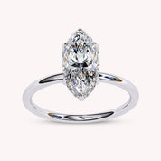 Marquise Cut Solitaire Lab Grown Diamond Engagement Ring