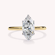 Marquise Cut Solitaire Lab Grown Diamond Engagement Ring