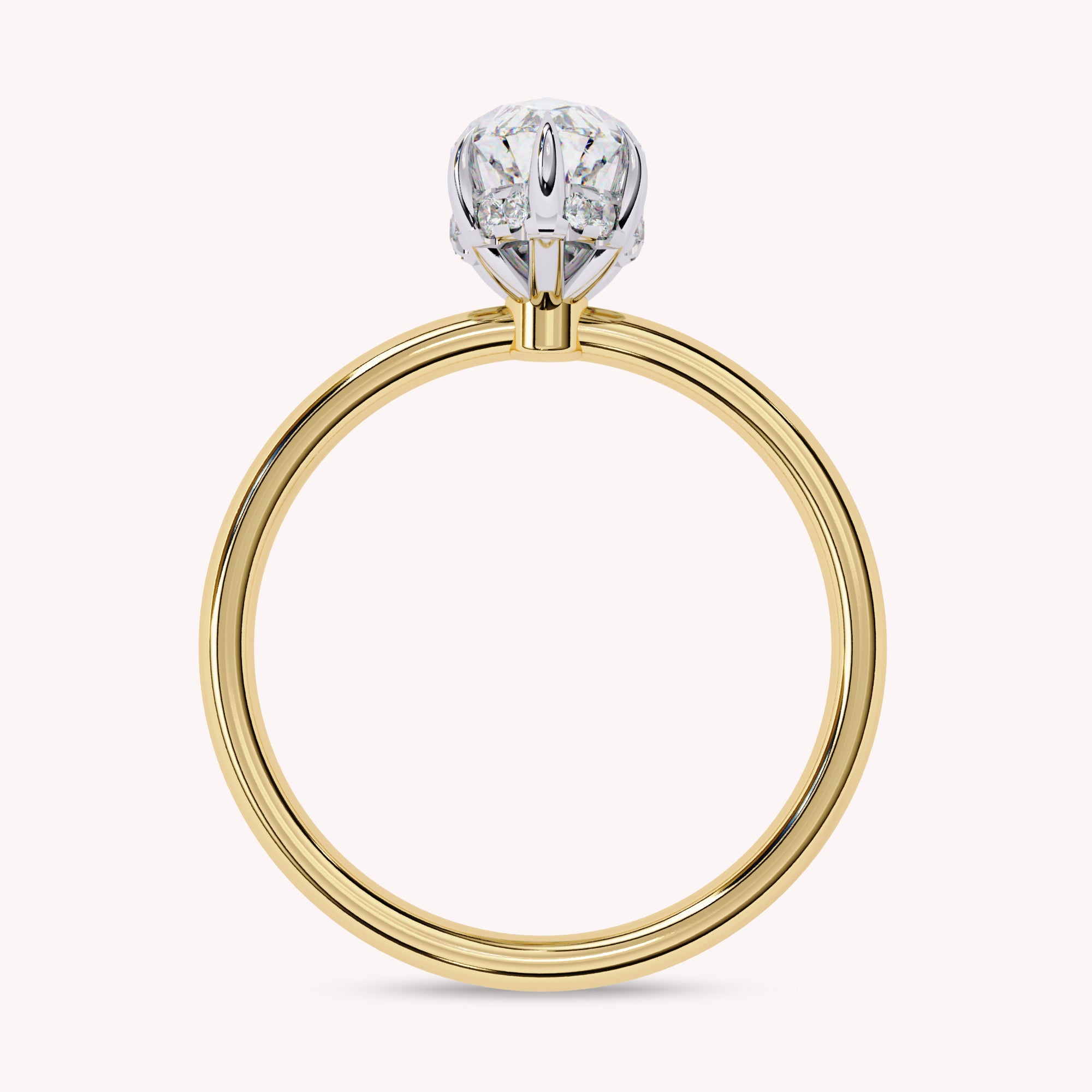 Marquise Cut Solitaire Lab Grown Diamond Engagement Ring