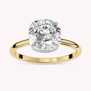 Cushion Cut Solitaire Lab Grown Diamond Engagement Ring