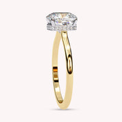 Cushion Cut Solitaire Lab Grown Diamond Engagement Ring