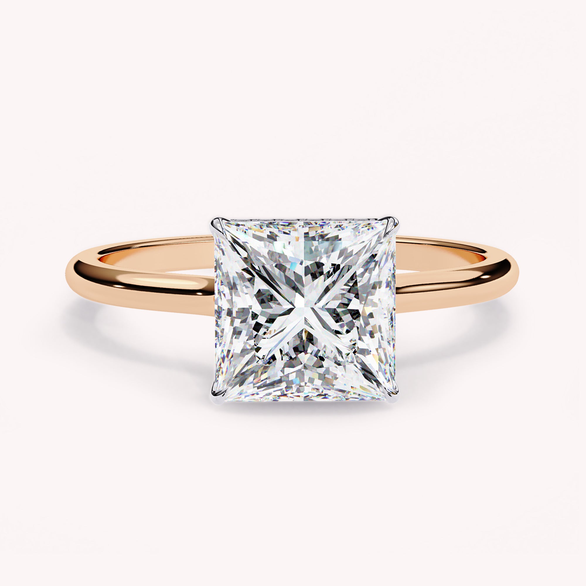 Princess Cut Solitaire Lab Grown Diamond Engagement Ring