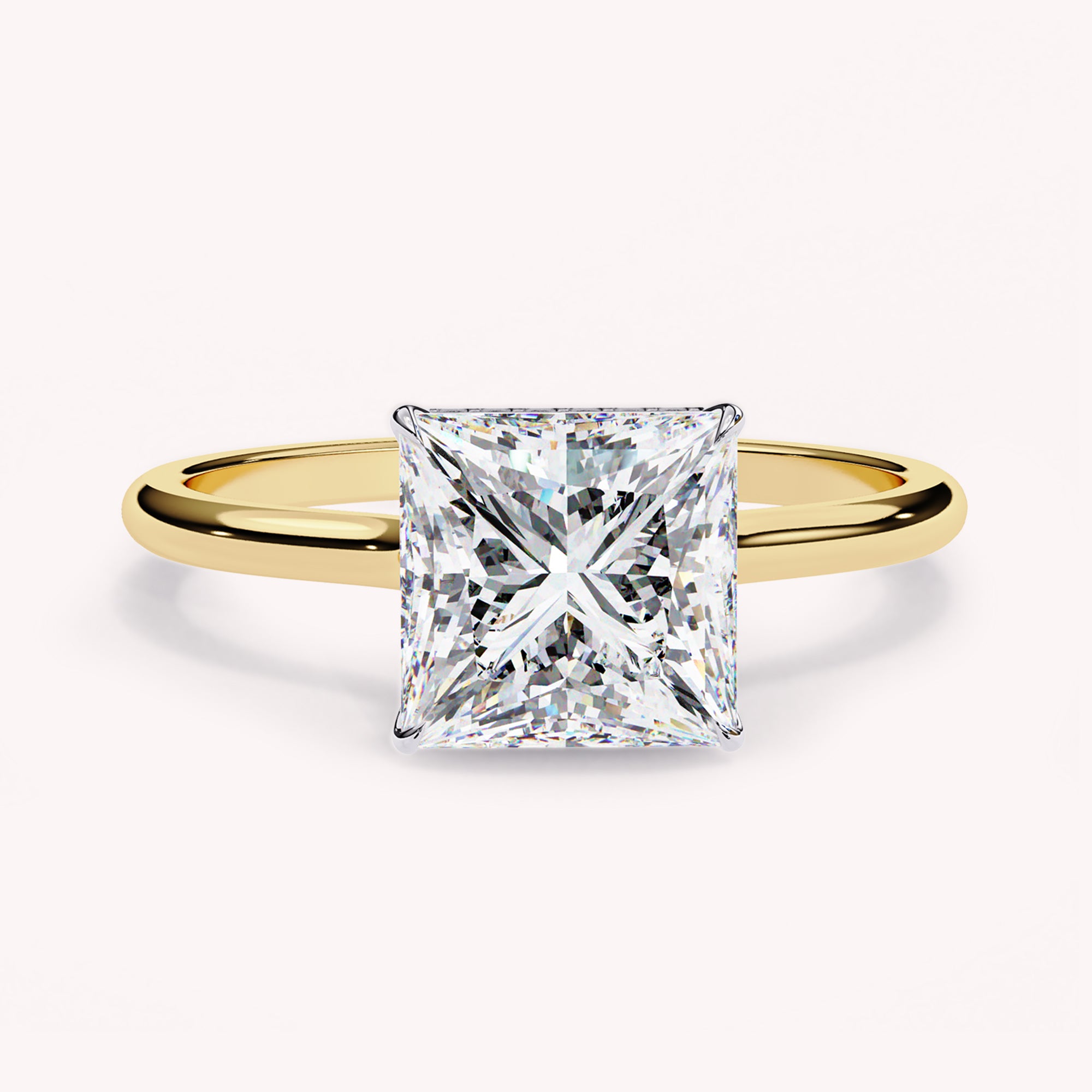 Princess Cut Solitaire Lab Grown Diamond Engagement Ring