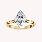 Pear Cut Solitaire Lab Grown Diamond Engagement Ring