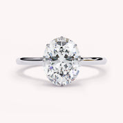 Oval Cut Solitaire Lab Grown Diamond Engagement Ring