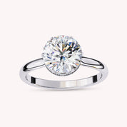 Round cut Halo Lab Grown Diamond Engagement Ring