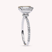 Radiant Cut Halo Hidden Lab Grown Diamond Engagement Ring