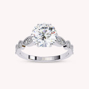 Beaded Solitaire Lab Grown Diamond Engagement Ring