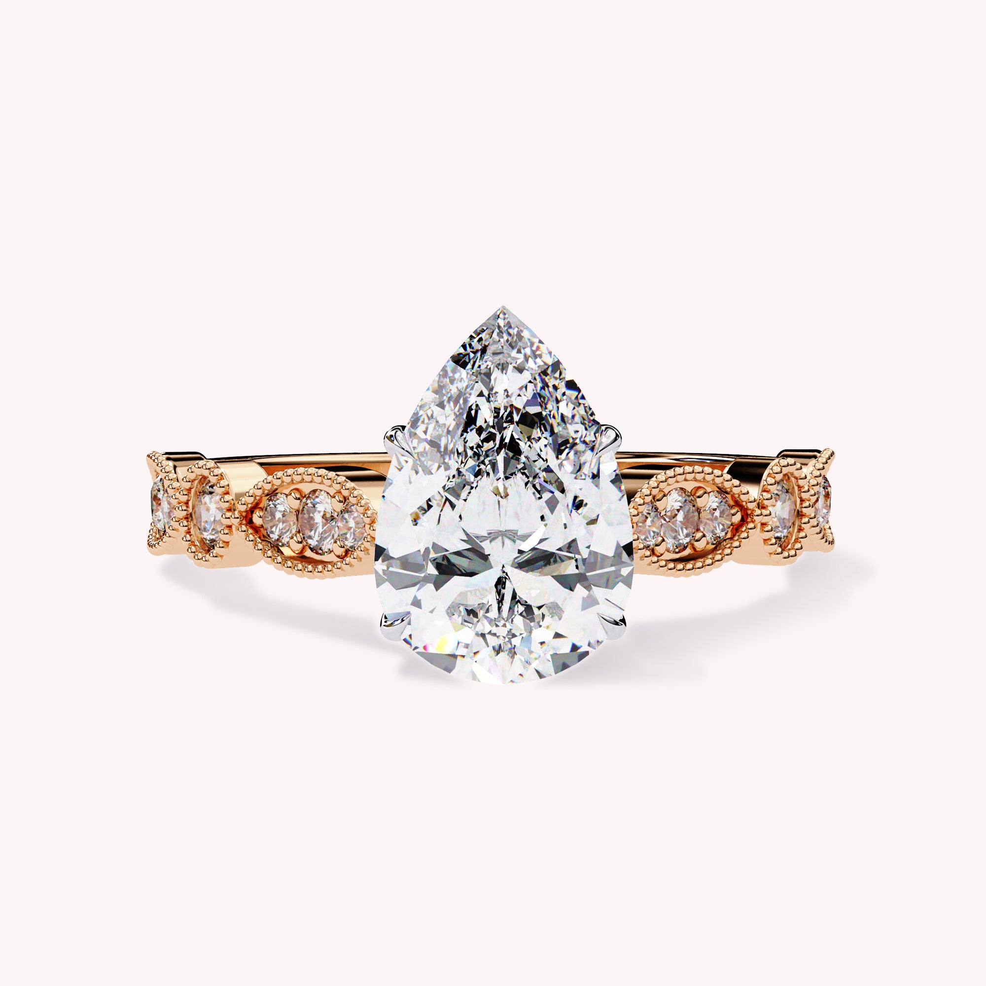 Mariana Pear Cut Solitaire Lab Grown Diamond Engagement Ring