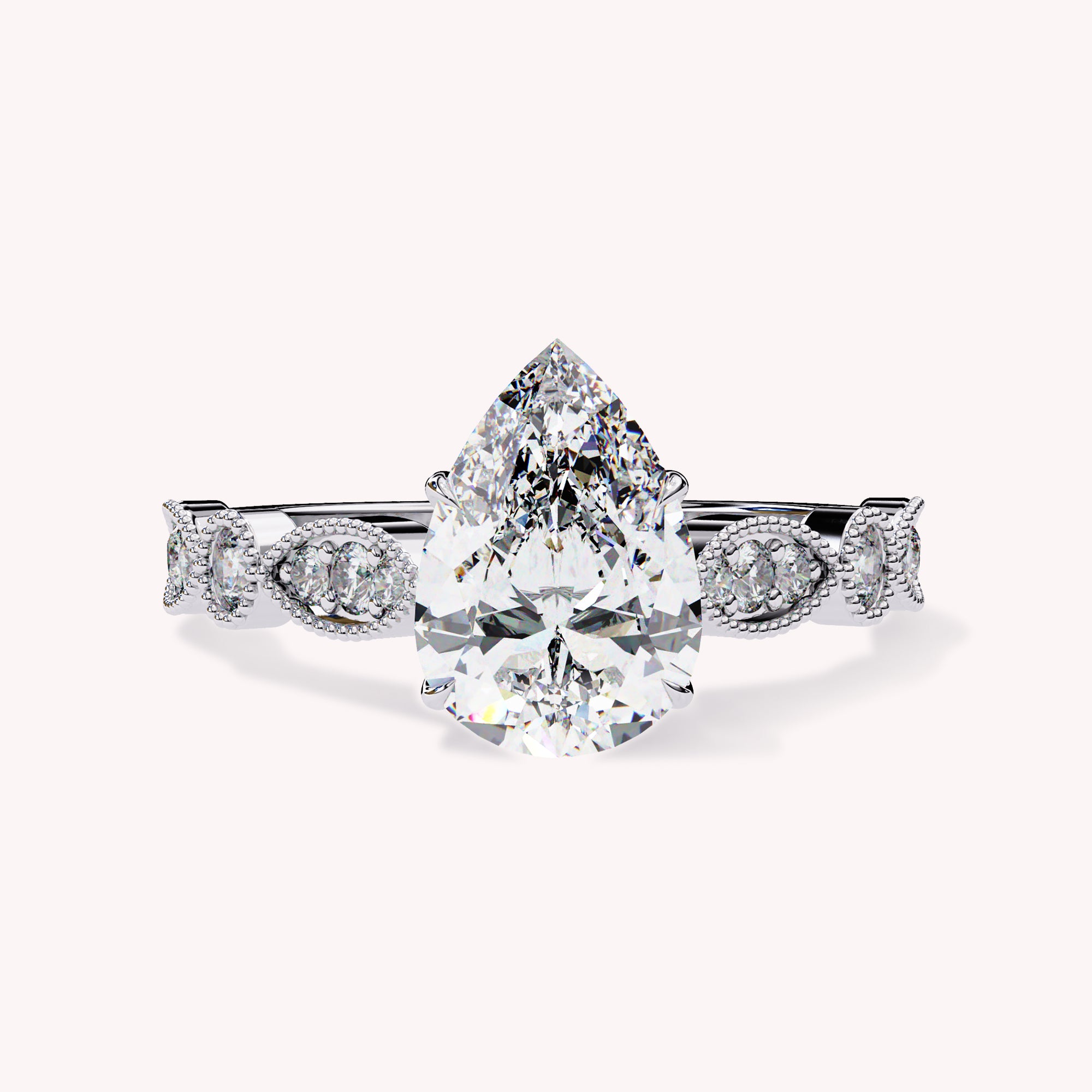 Mariana Pear Cut Solitaire Lab Grown Diamond Engagement Ring