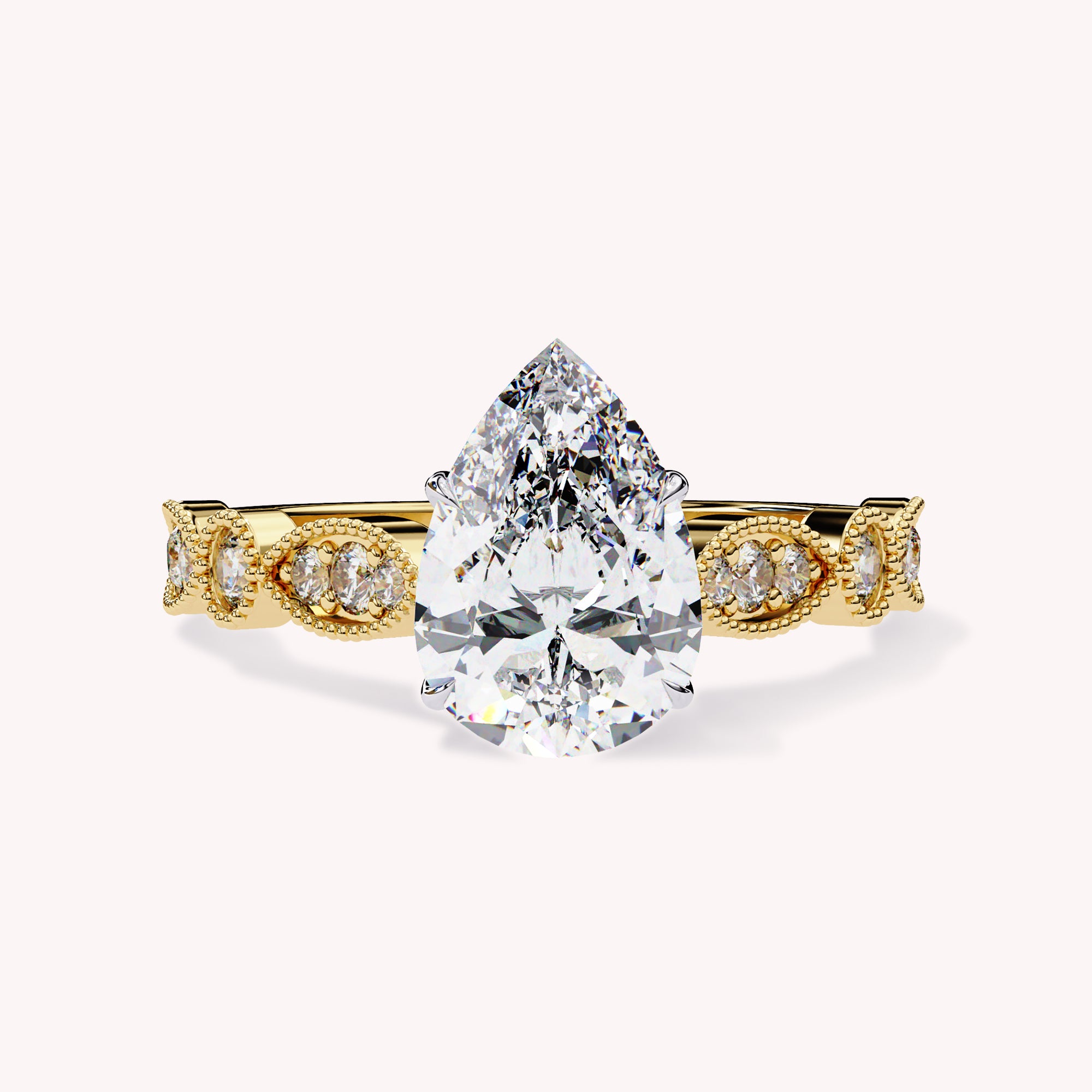 Mariana Pear Cut Solitaire Lab Grown Diamond Engagement Ring