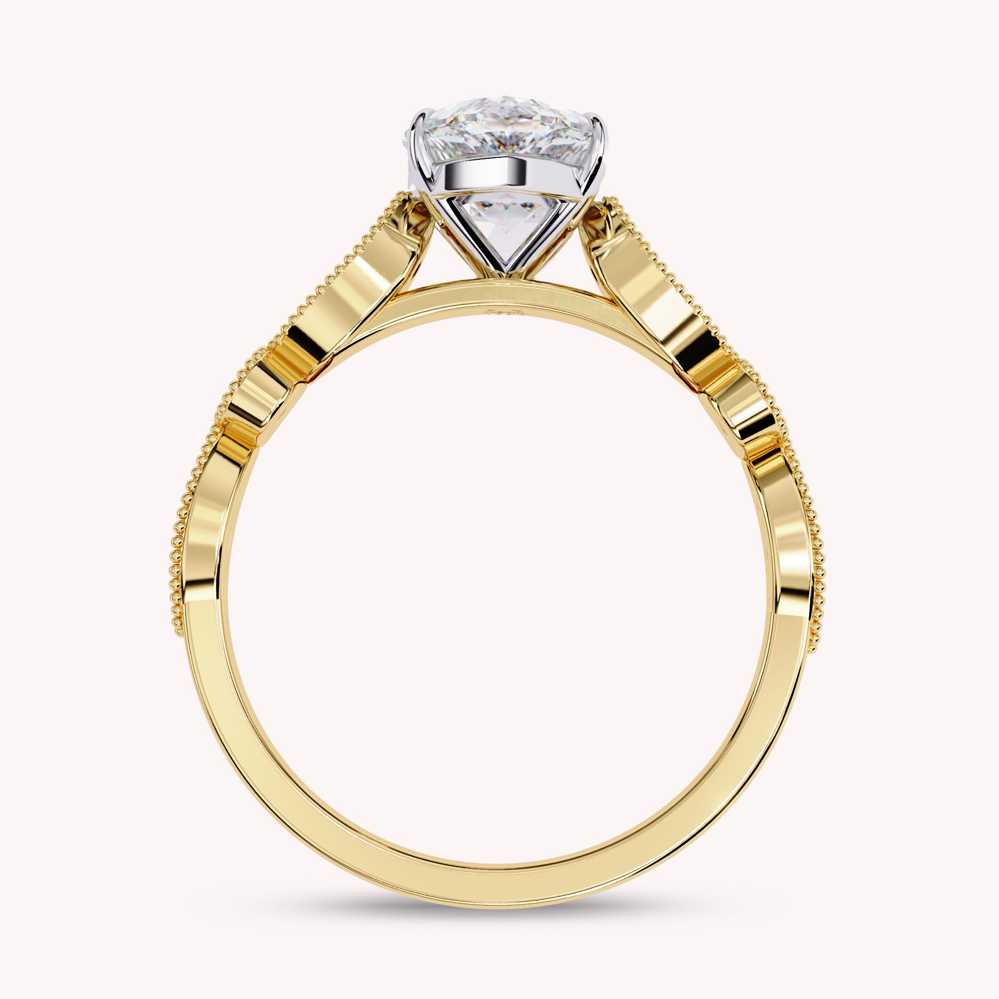 Mariana Pear Cut Solitaire Lab Grown Diamond Engagement Ring