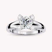 Aida Round Cut Solitaire Lab Grown Diamond Engagement Ring