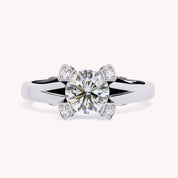 Aida Round Cut Solitaire Lab Grown Diamond Engagement Ring