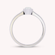 Zelie Pear Cut Bezel Set Lab Grown Diamond Engagement Ring