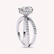 Nimue Butterfly Oval Lab Grown Diamond Engagement Ring