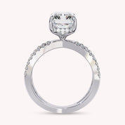 Lyric Radiant Cut Criss Cross Lab Grown Diamond Engagement Ring