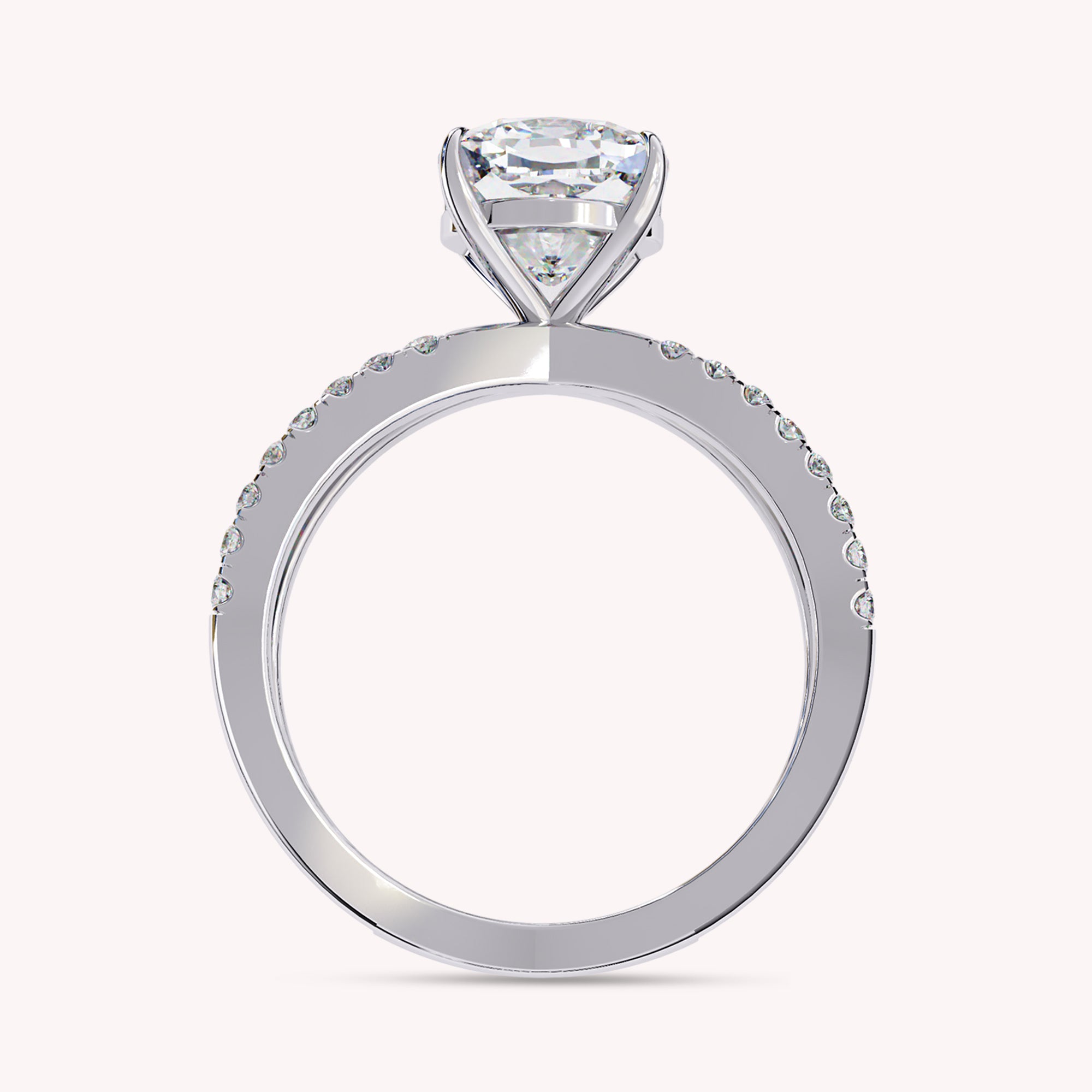 Scout Cushion Cut Split Shank Lab Grown Diamond Engagement Ring