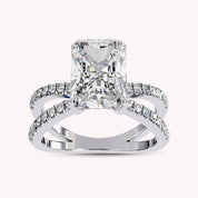 Kelly Radiant Cut Split Shank Lab Grown Diamond Engagement Ring