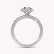 Kylie Radiant Cut Split Shank Halo Lab Grown Diamond Engagement Ring