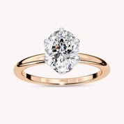 Hadassah 6-Prong Oval Cut Lab Grown Diamond Engagement Ring