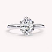 Hadassah 6-Prong Oval Cut Lab Grown Diamond Engagement Ring