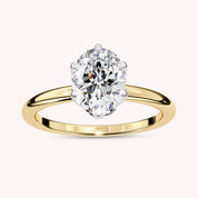 Hadassah 6-Prong Oval Cut Lab Grown Diamond Engagement Ring