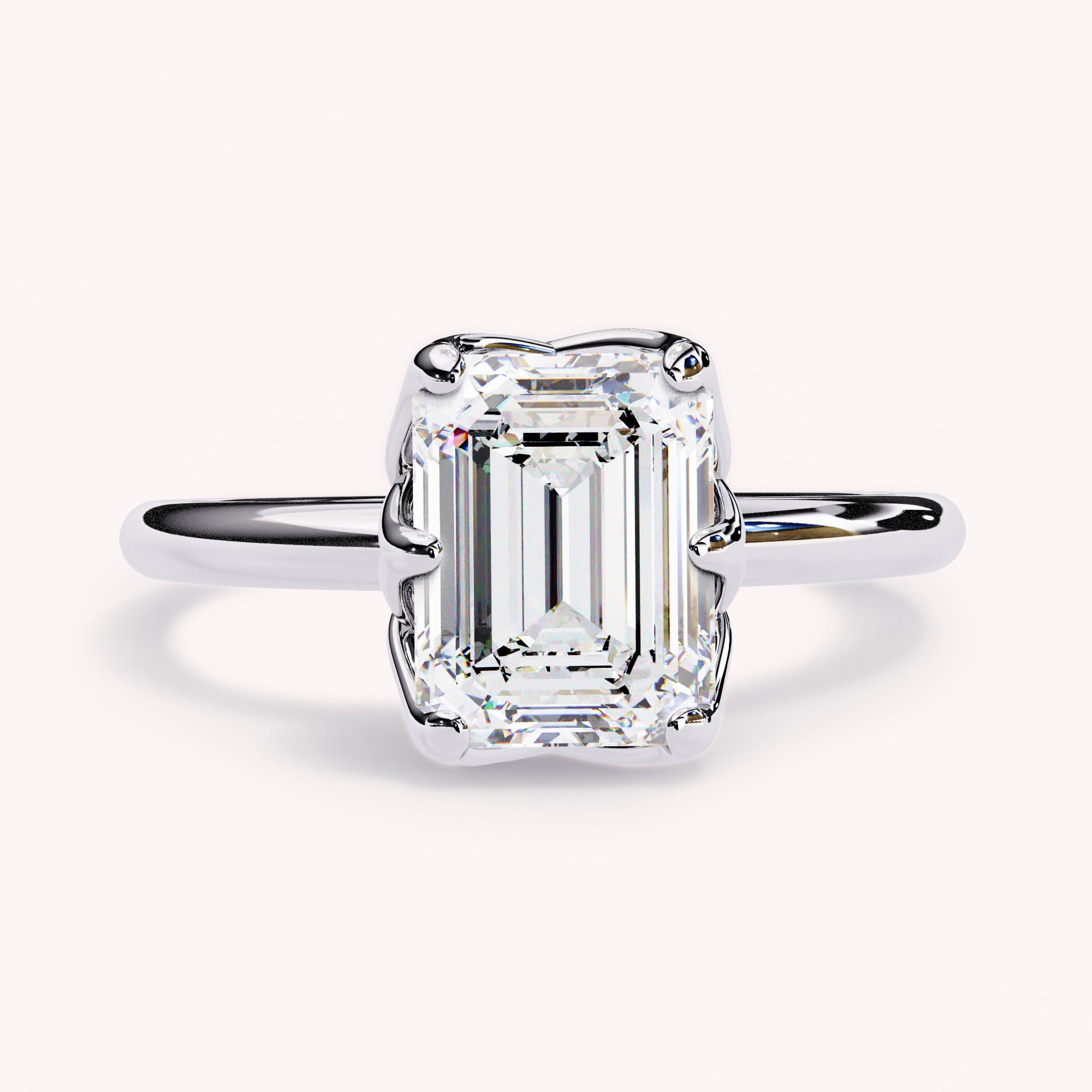 Amanda 6-Prong Emerald Cut Lab Grown Diamond Engagement Ring