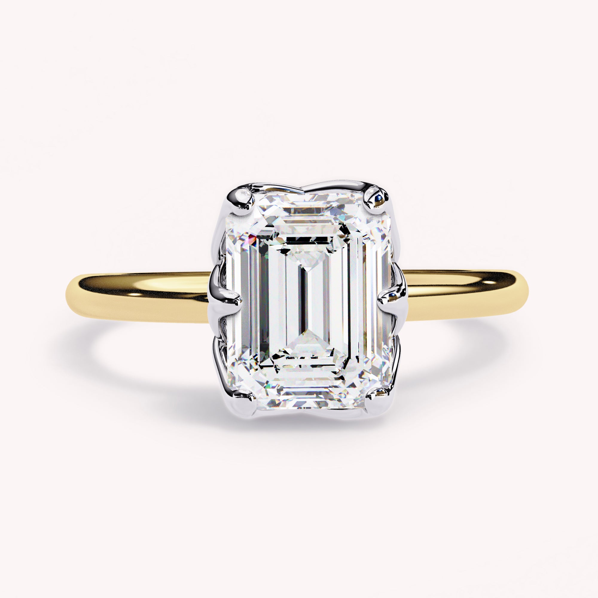 Amanda 6-Prong Emerald Cut Lab Grown Diamond Engagement Ring