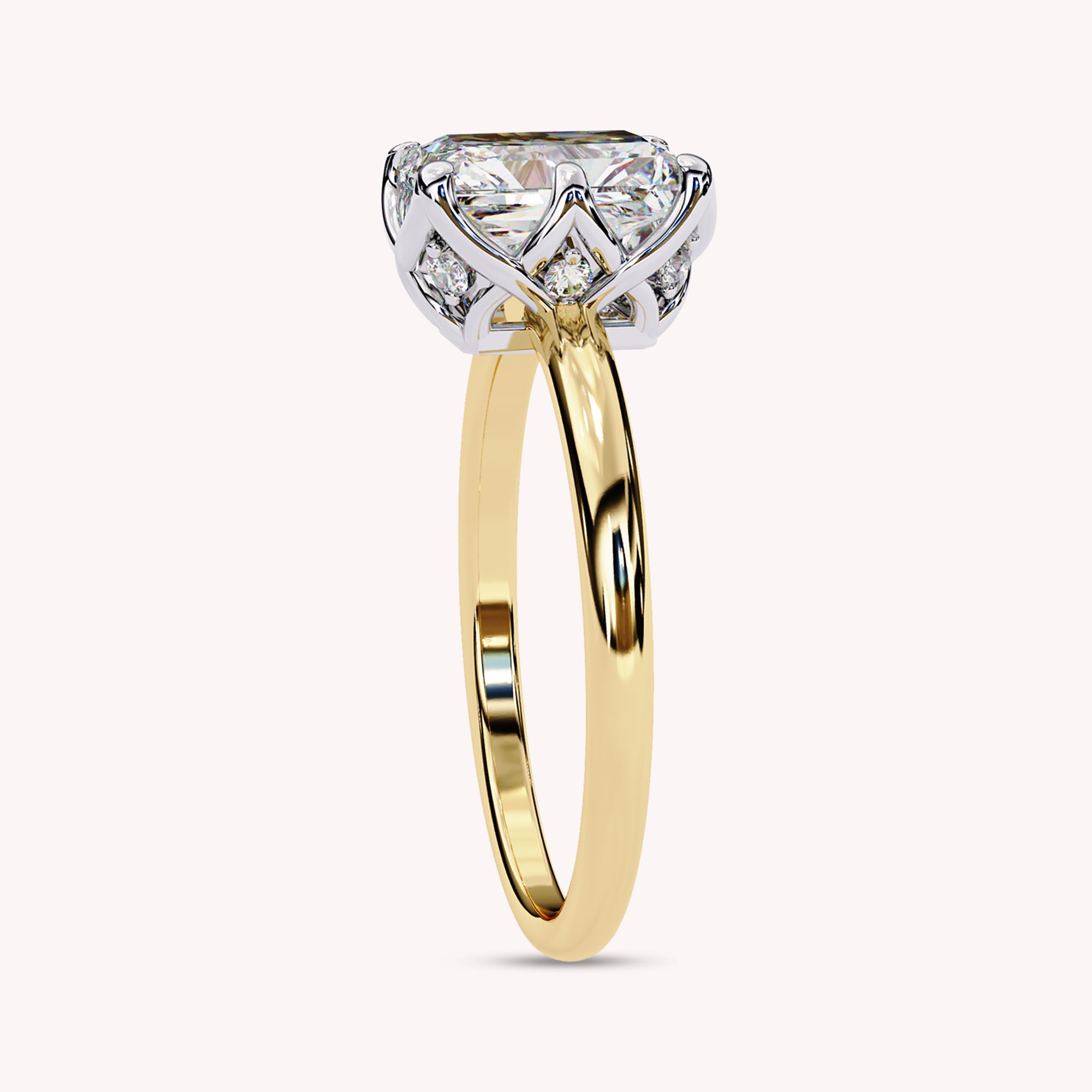 Amanda 6-Prong Emerald Cut Lab Grown Diamond Engagement Ring